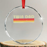 Retro Twin Dad Crystal Glass Ornament Make It A Double Vintage Cool 70s 80s Style Sunset