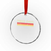 Retro Twin Dad Crystal Glass Ornament Make It A Double Vintage Cool 70s 80s Style Sunset