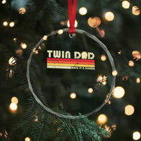Retro Twin Dad Crystal Glass Ornament Make It A Double Vintage Cool 70s 80s Style Sunset