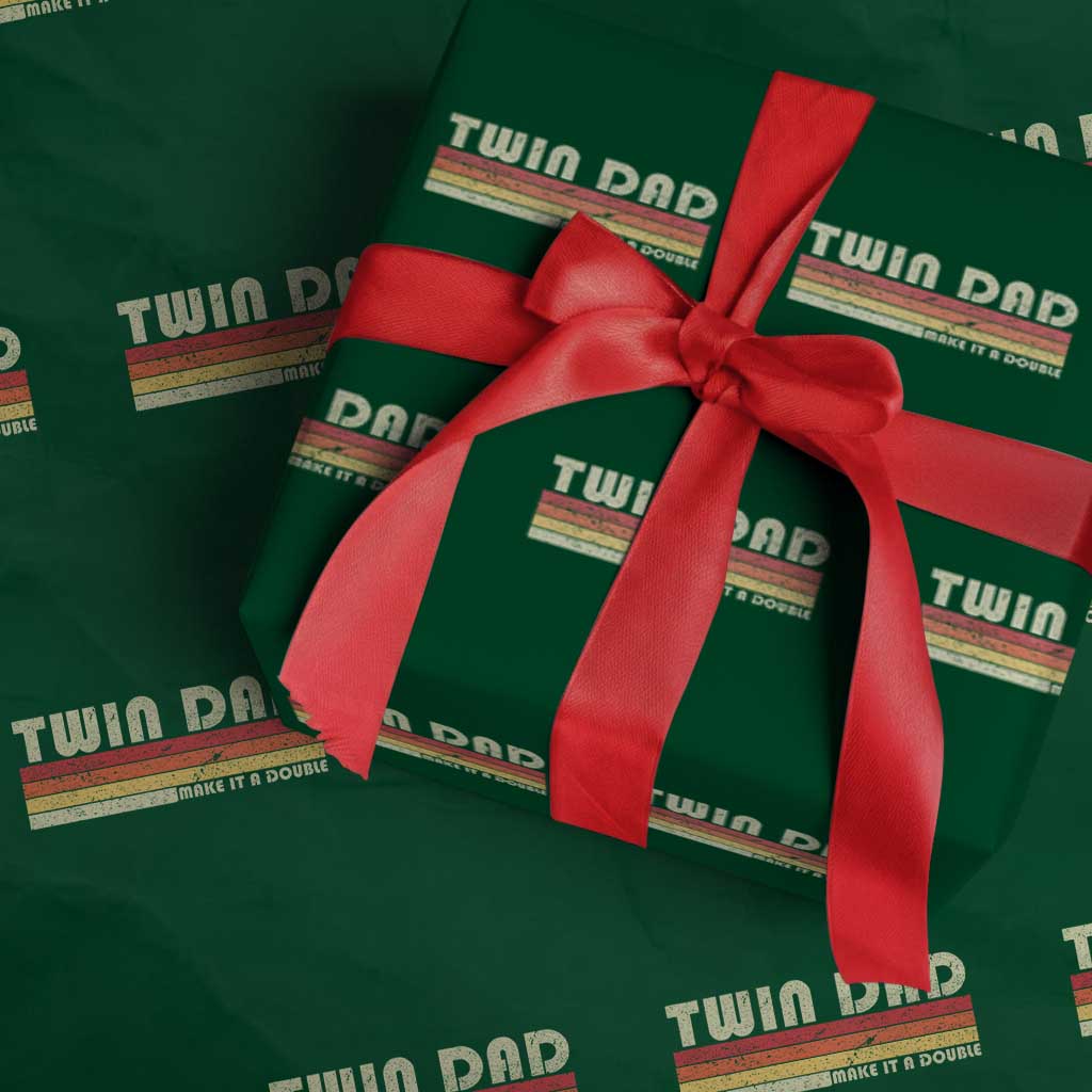 Retro Twin Dad Wrapping Paper Roll Make It A Double Vintage Cool 70s 80s Style Sunset