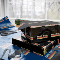 Retro Twin Dad Wrapping Paper Roll Make It A Double Vintage Cool 70s 80s Style Sunset