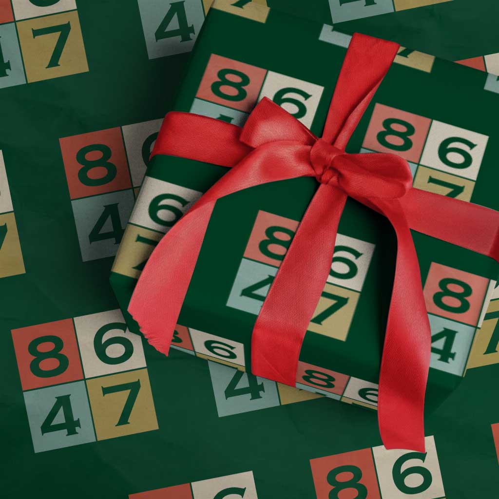 Retro Vintage 8647 Wrapping Paper Roll Classic Vintage 80s Style