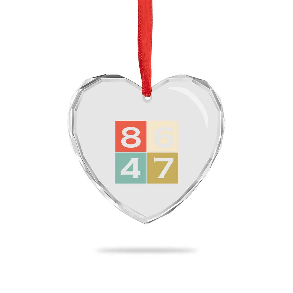 Retro Vintage 8647 Heart Crystal Glass Ornament Classic Vintage 80s Style