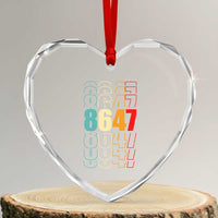 Retro Vintage 8647 Heart Crystal Glass Ornament Subtle Anti FDT