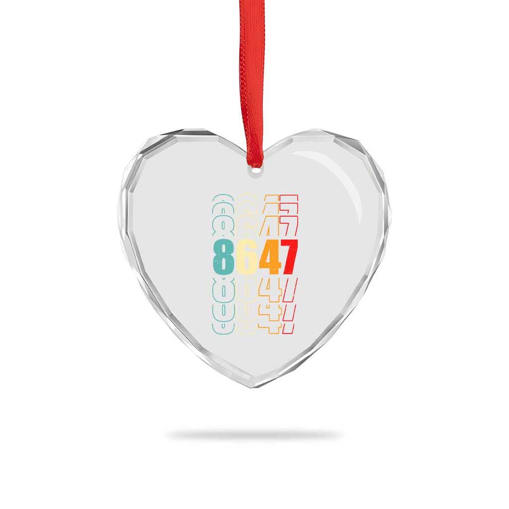 Retro Vintage 8647 Heart Crystal Glass Ornament Subtle Anti FDT