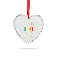 Retro Vintage 8647 Heart Crystal Glass Ornament Subtle Anti FDT