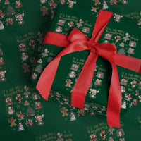 Retro Vintage Christmas Wrapping Paper Roll It's The Most Wonderful Time Xmas - Wonder Print Shop