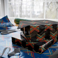 Retro Vintage Drummer Wrapping Paper Roll 70s 80s Distressed Drum Sticks - Wonder Print Shop
