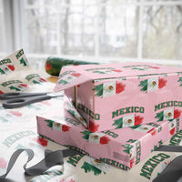 Retro Vintage Mexico Flag Wrapping Paper Roll Mexican Pride Gift