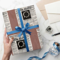 Retro Vintage Science Magazine Total Solar Eclipse 2024 Wrapping Paper Roll Historic Totality Astronomy Geek Memorabilia
