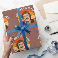 Retro Well Back To It Then Wrapping Paper Roll Funny Office Joke Vintage Mustache Guy Meme - Wonder Print Shop