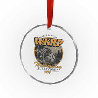 Retro WKRP Thanksgiving Turkey Drop 1978 Crystal Glass Ornament Distressed Vintage Holiday - Wonder Print Shop