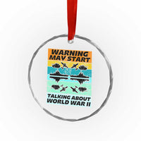 Retro World War 2 Memorabilia Crystal Glass Ornament May Start Talking About WWII WW2 Gear - Wonder Print Shop