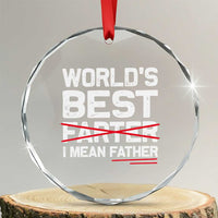 Retro World's Best Farter I Mean Father Crystal Glass Ornament Funny Best Dad - Wonder Print Shop