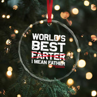 Retro World's Best Farter I Mean Father Crystal Glass Ornament Funny Best Dad - Wonder Print Shop