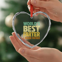 Retro World's Best Farter I Mean Father Heart Crystal Glass Ornament Gag Gift Birthday Husband Dad Fathers Day