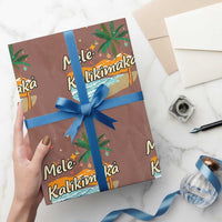 Retro Xmas In July Summer Beach Hawaii Wrapping Paper Roll Mele Kalikimaka - Wonder Print Shop