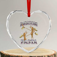 Rigatoni Pasta Lover Marcus The Worm Heart Crystal Glass Ornament Retro 90s Bootleg Weird Meme Internet Humor - Wonder Print Shop