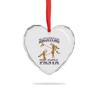 Rigatoni Pasta Lover Marcus The Worm Heart Crystal Glass Ornament Retro 90s Bootleg Weird Meme Internet Humor - Wonder Print Shop