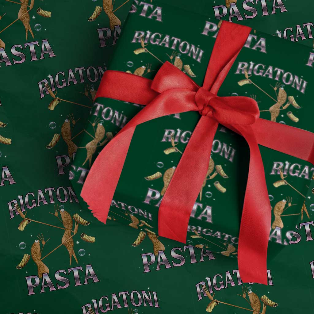 Rigatoni Pasta Lover Marcus The Worm Wrapping Paper Roll Retro 90s Bootleg Weird Meme Internet Humor - Wonder Print Shop