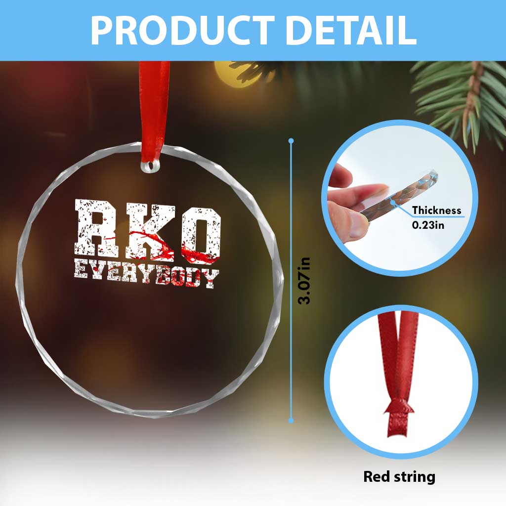 RKO Everybody Blood Crystal Glass Ornament