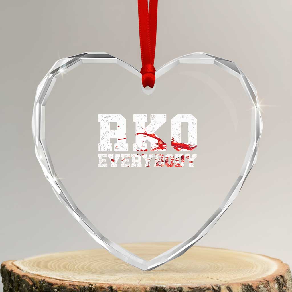 RKO Everybody Blood Heart Crystal Glass Ornament