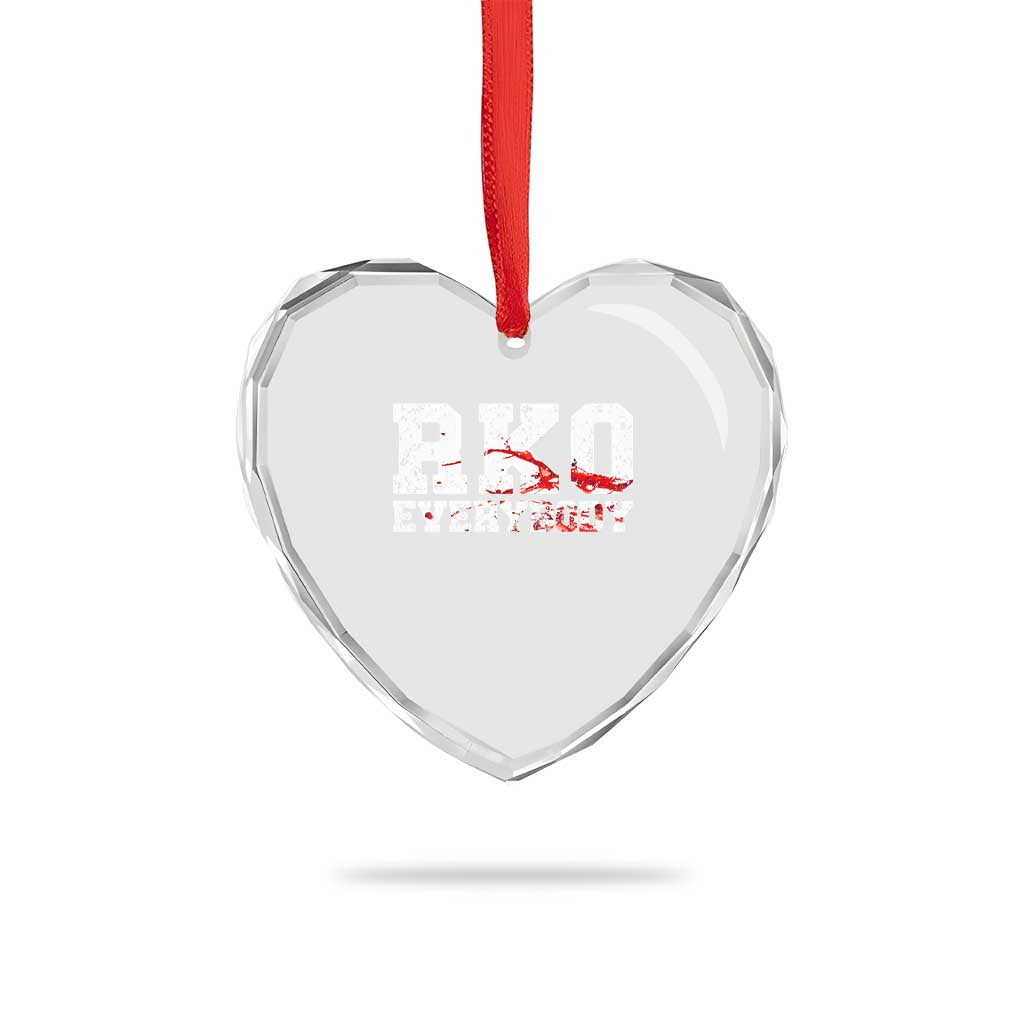 RKO Everybody Blood Heart Crystal Glass Ornament
