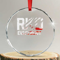 RKO Everybody Crystal Glass Ornament Grunge Blood Stained Scratch Mark