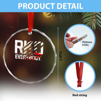 RKO Everybody Crystal Glass Ornament Grunge Blood Stained Scratch Mark
