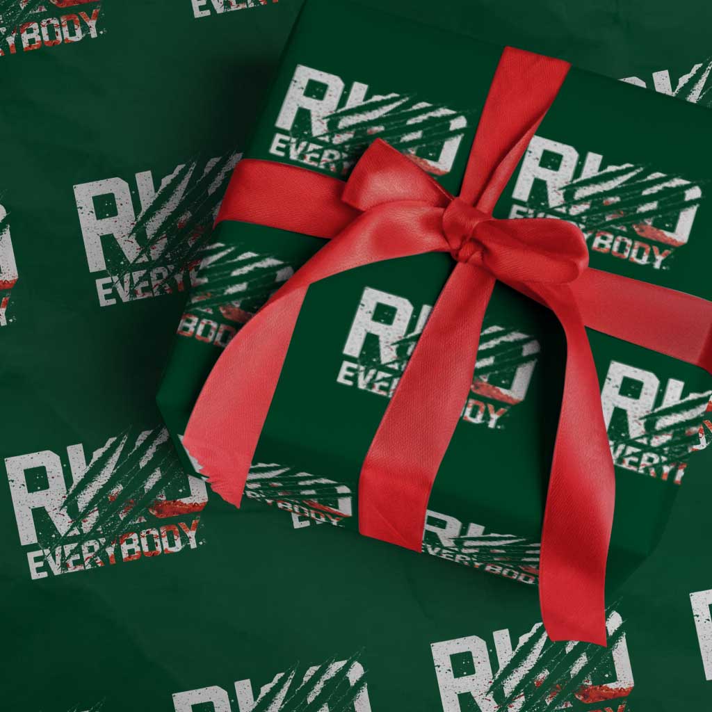 RKO Everybody Wrapping Paper Roll Grunge Blood Stained Scratch Mark