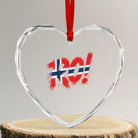 Ro Norway Viking Norwegian Flag Nordic Pride Heart Crystal Glass Ornament