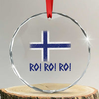 Ro Ro Norge Norway Norwegian Flag Crystal Glass Ornament