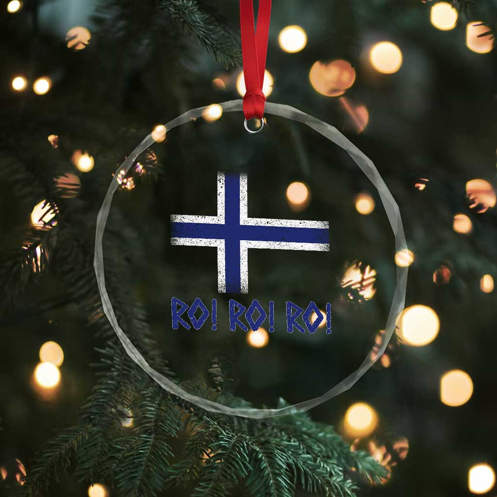 Ro Ro Norge Norway Norwegian Flag Crystal Glass Ornament