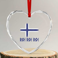Ro Ro Norge Norway Norwegian Flag Heart Crystal Glass Ornament