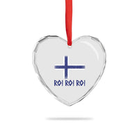Ro Ro Norge Norway Norwegian Flag Heart Crystal Glass Ornament