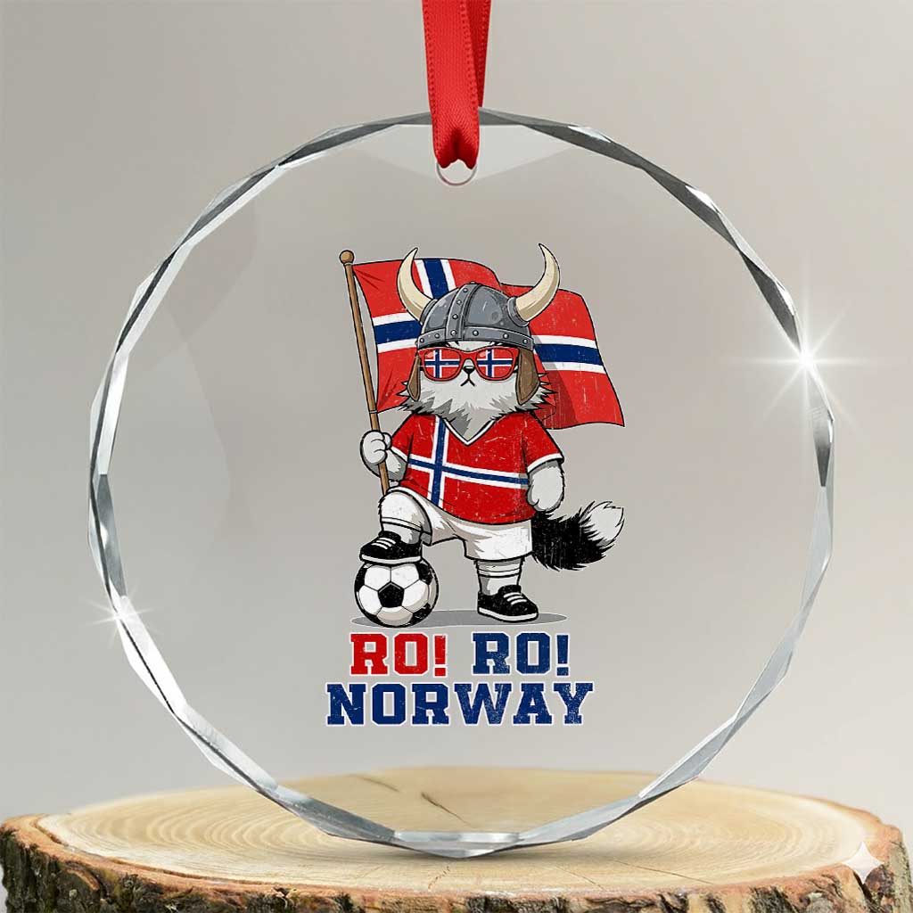 Ro Ro Norway Crystal Glass Ornament Norwegian Pride Cat Lover Norway Flag Gift