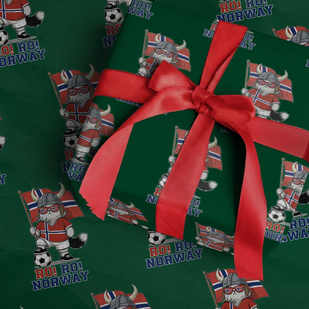 Ro Ro Norway Wrapping Paper Roll Norwegian Pride Cat Lover Norway Flag Gift