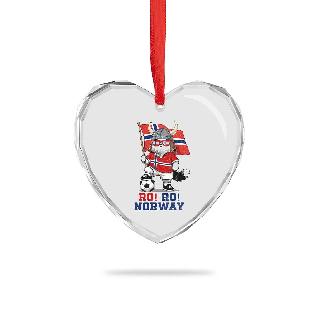 Ro Ro Norway Heart Crystal Glass Ornament Norwegian Pride Cat Lover Norway Flag Gift