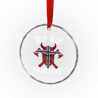 Ro Ro Norwegian Viking Blood Skull Norway Flag Pride Crystal Glass Ornament