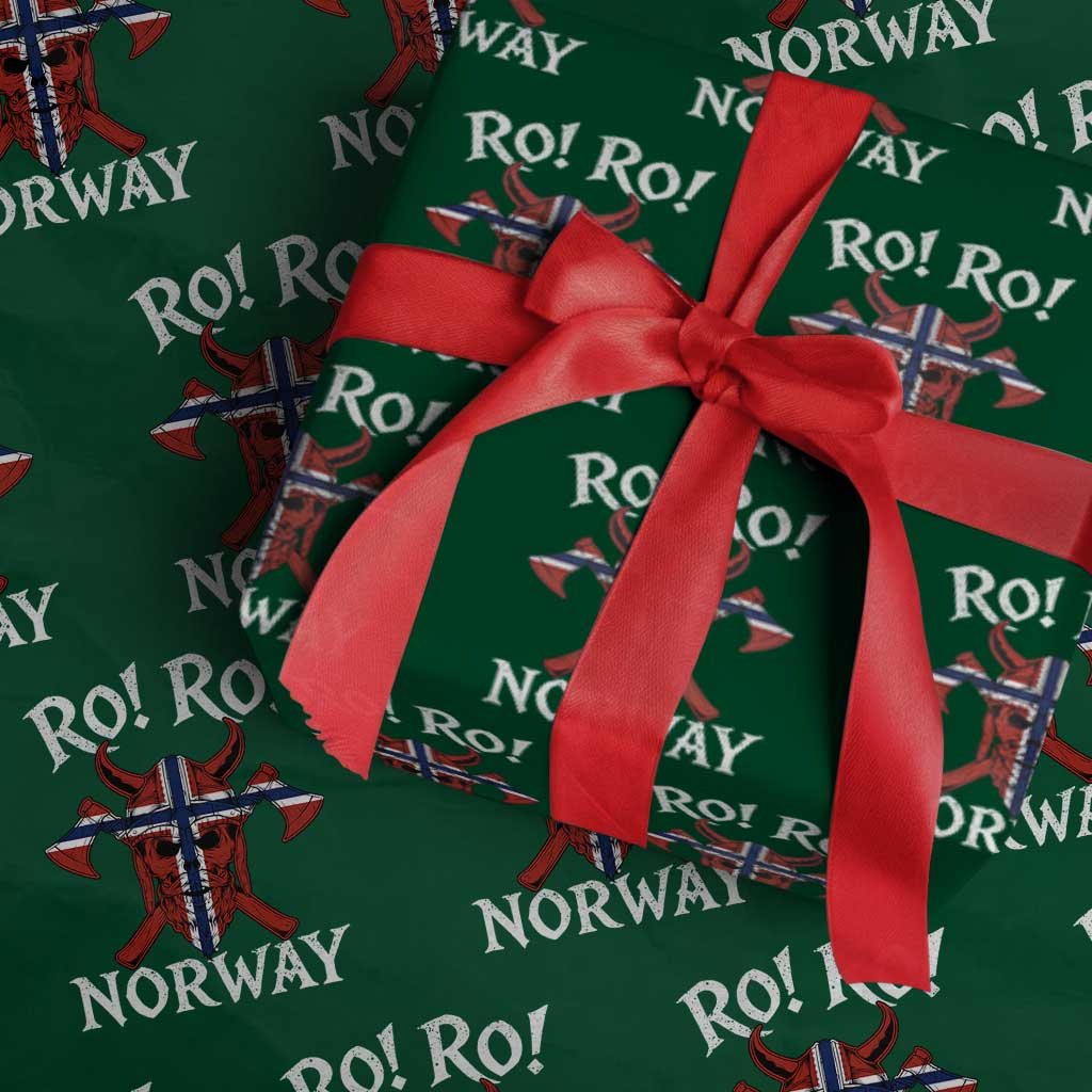 Ro Ro Norwegian Viking Blood Skull Norway Flag Pride Wrapping Paper Roll
