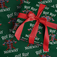 Ro Ro Norwegian Viking Blood Skull Norway Flag Pride Wrapping Paper Roll