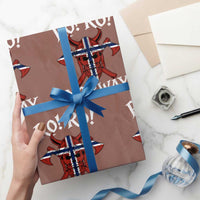 Ro Ro Norwegian Viking Blood Skull Norway Flag Pride Wrapping Paper Roll