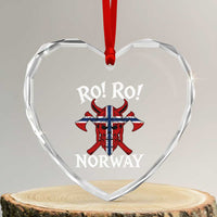 Ro Ro Norwegian Viking Blood Skull Norway Flag Pride Heart Crystal Glass Ornament