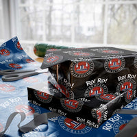Ro Ro Ro Viking Chant Norway Football Fans Wrapping Paper Roll Norwegian Pride Distressed Norse Runes Shield Patriotic Supporter