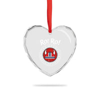 Ro Ro Ro Viking Chant Norway Football Fans Heart Crystal Glass Ornament Norwegian Pride Distressed Norse Runes Shield Patriotic Supporter