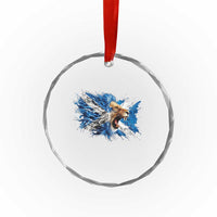 Roaring Scottish Lion Crystal Glass Ornament Braveheart Scotland Flag Pride - Wonder Print Shop