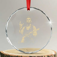 Rock And Roll Abraham Lincoln Playing Guitar Crystal Glass Ornament Vintage Patriotic Music Gift