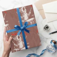 Rock On Vintage Drummer Cat Wrapping Paper Roll Vintage 90s 80s Band Style Gift for Cat Owners - Wonder Print Shop
