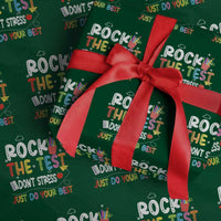Rock The Test Day Wrapping Paper Roll Teacher Exam Testing Outfit Just Do Your Best