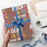 Rock The Test Day Wrapping Paper Roll Teacher Exam Testing Outfit Just Do Your Best